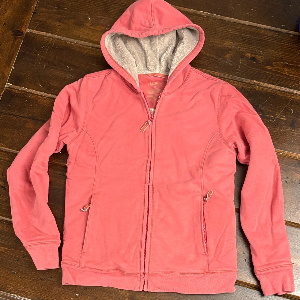 Pink Hooded Zip-Up Jacket